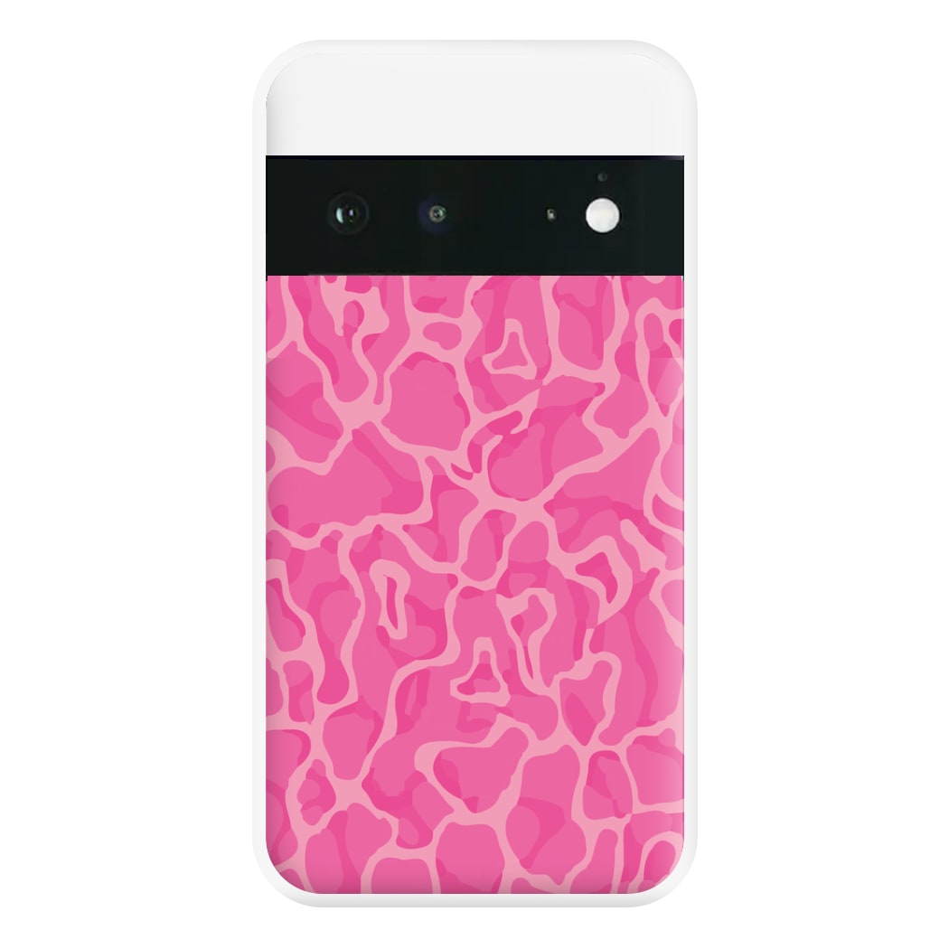 Orange Retro Flowers Pattern Phone Case for Google Pixel 6a