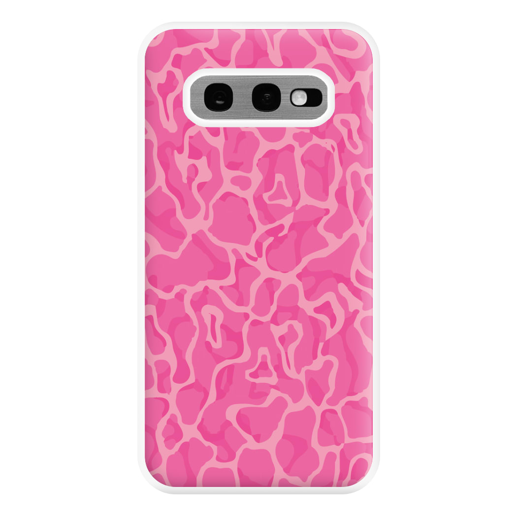 Orange Retro Flowers Pattern Phone Case for Galaxy S10e