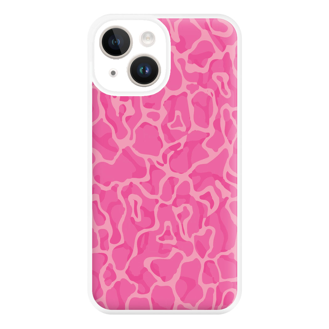 Orange Retro Flowers Pattern Phone Case for iPhone 14