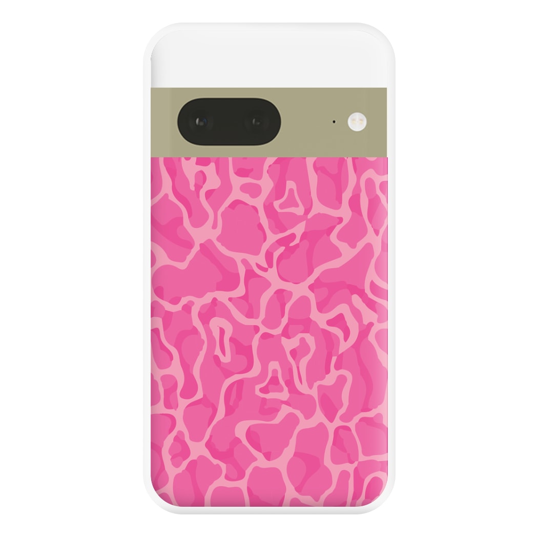 Orange Retro Flowers Pattern Phone Case for Google Pixel 7a
