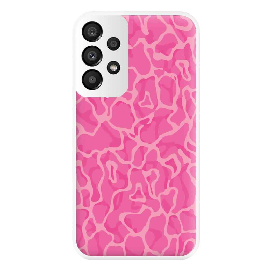 Orange Retro Flowers Pattern Phone Case for Galaxy A33