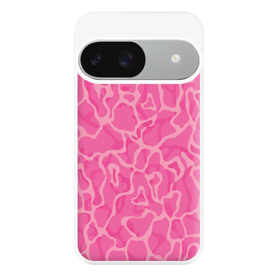 Orange Retro Flowers Pattern Phone Case for Google Pixel 9 / 9 Pro