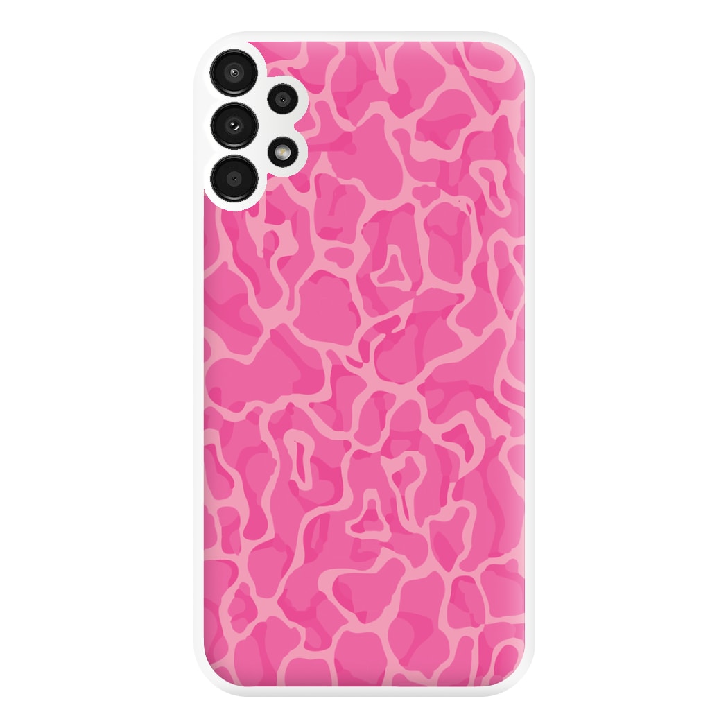 Orange Retro Flowers Pattern Phone Case for Galaxy A13