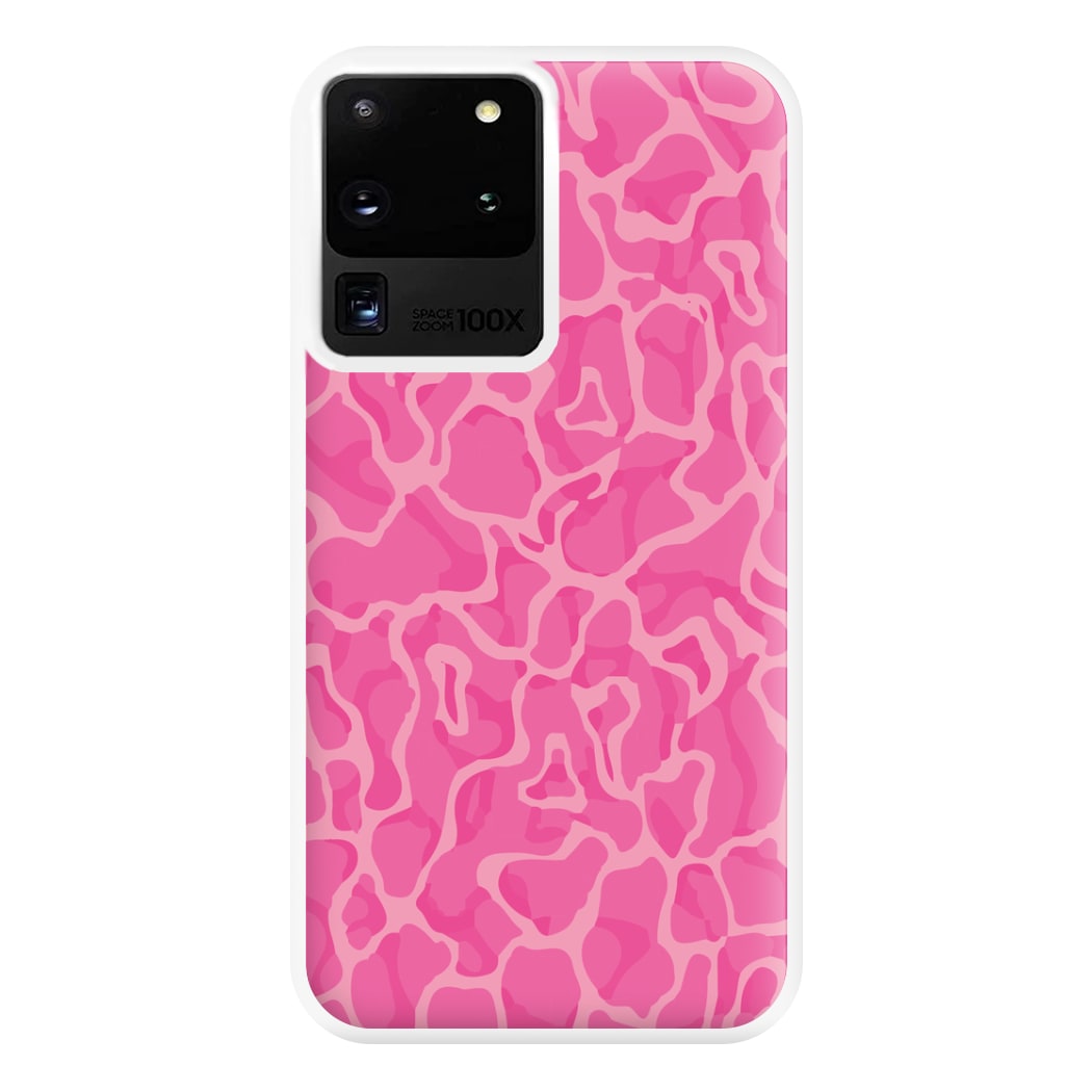 Orange Retro Flowers Pattern Phone Case for Galaxy S20 Ultra