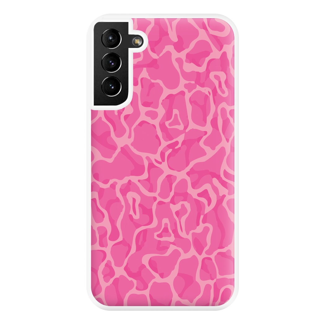 Orange Retro Flowers Pattern Phone Case for Galaxy S21 Plus