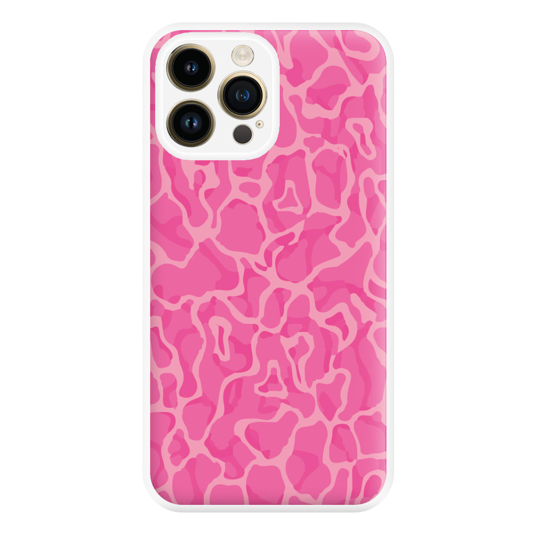 Orange Retro Flowers Pattern Phone Case for iPhone 14 Pro Max