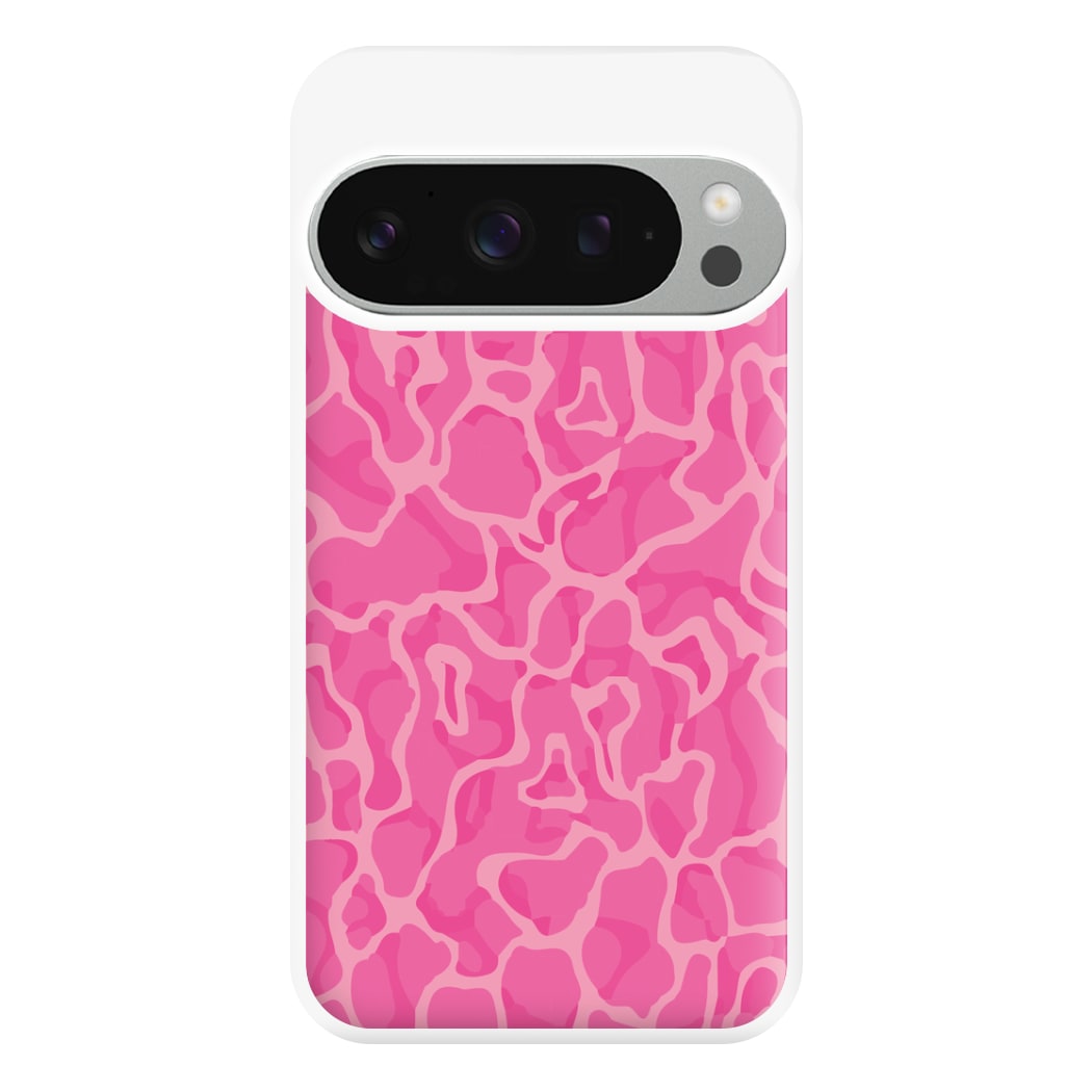Orange Retro Flowers Pattern Phone Case for Google Pixel 9 Pro XL