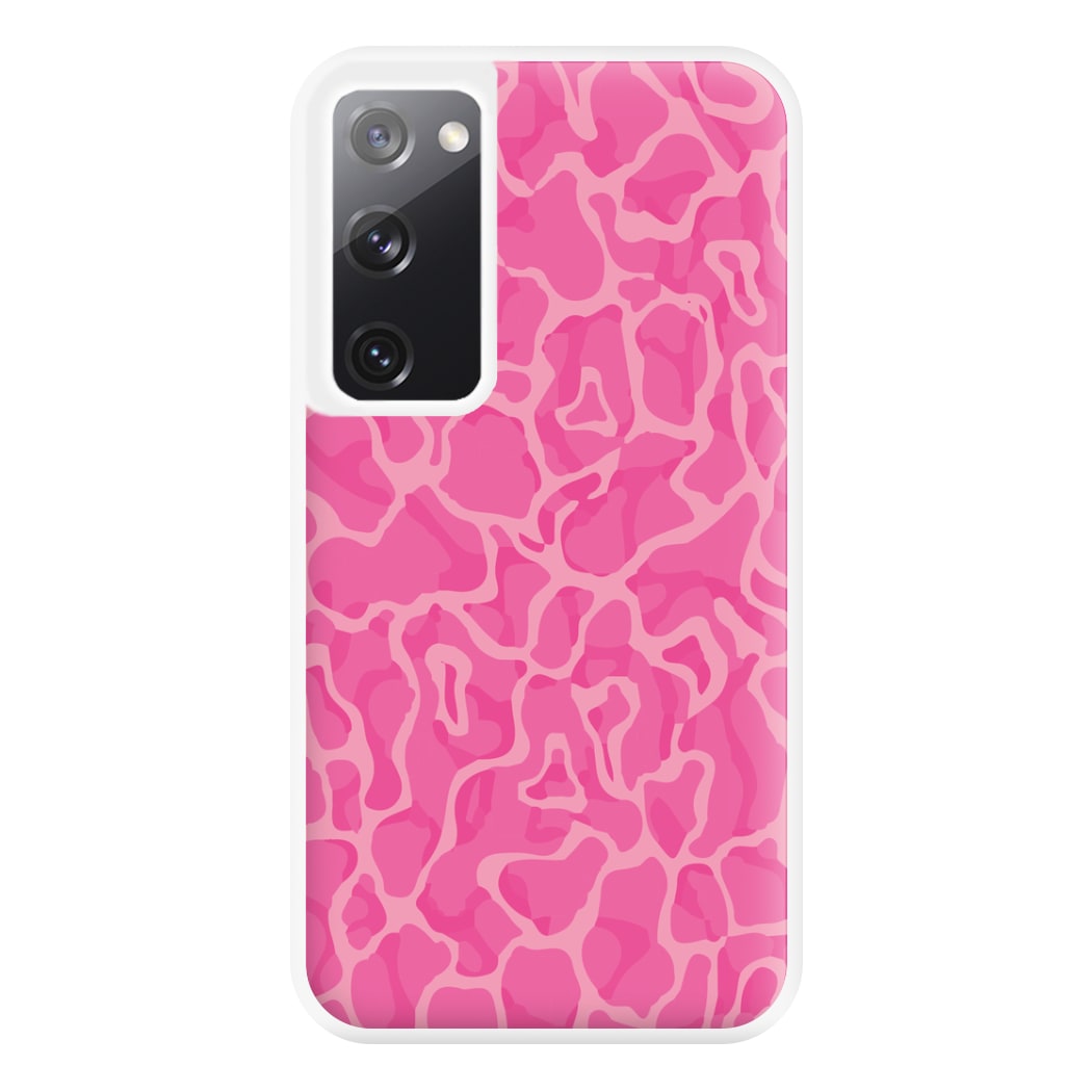 Orange Retro Flowers Pattern Phone Case for Galaxy S20FE
