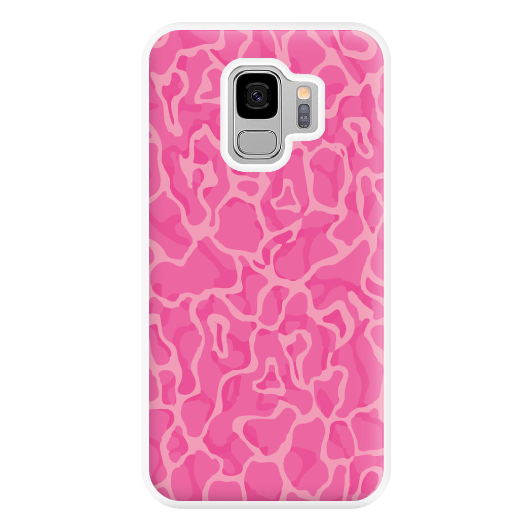 Orange Retro Flowers Pattern Phone Case for Galaxy S9 Plus