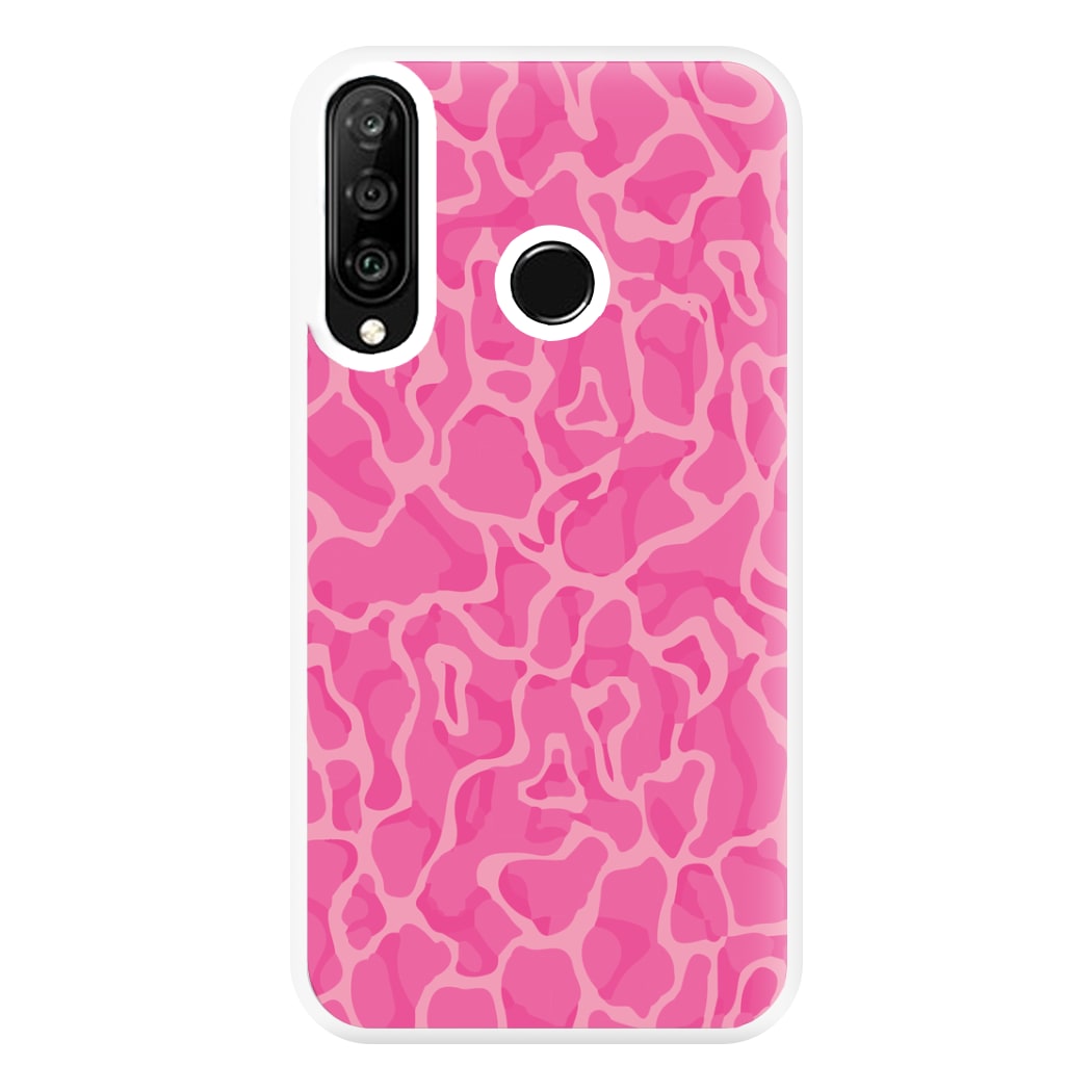 Orange Retro Flowers Pattern Phone Case for Huawei P30 Lite