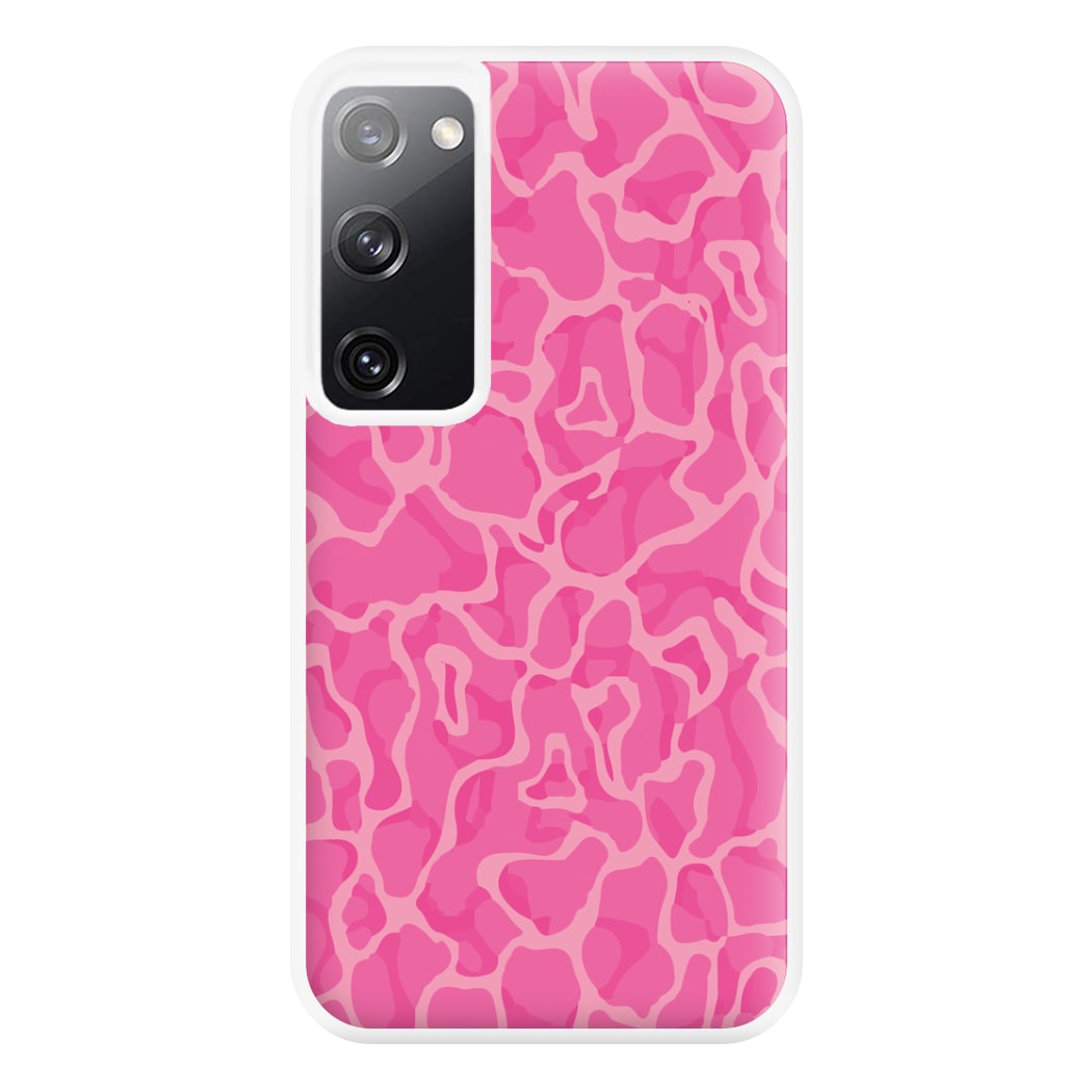 Orange Retro Flowers Pattern Phone Case for Galaxy S20