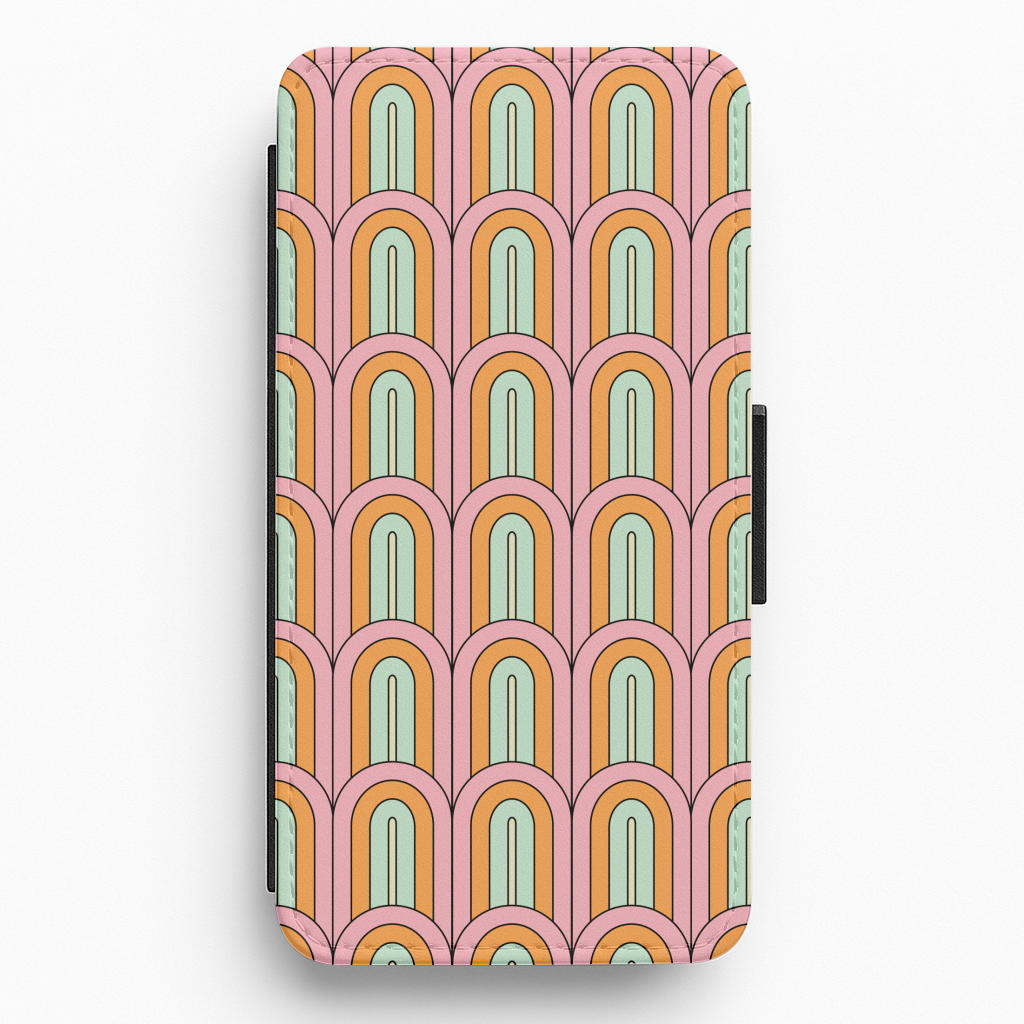 Pastel Retro Arches Pattern Flip / Wallet Phone Case