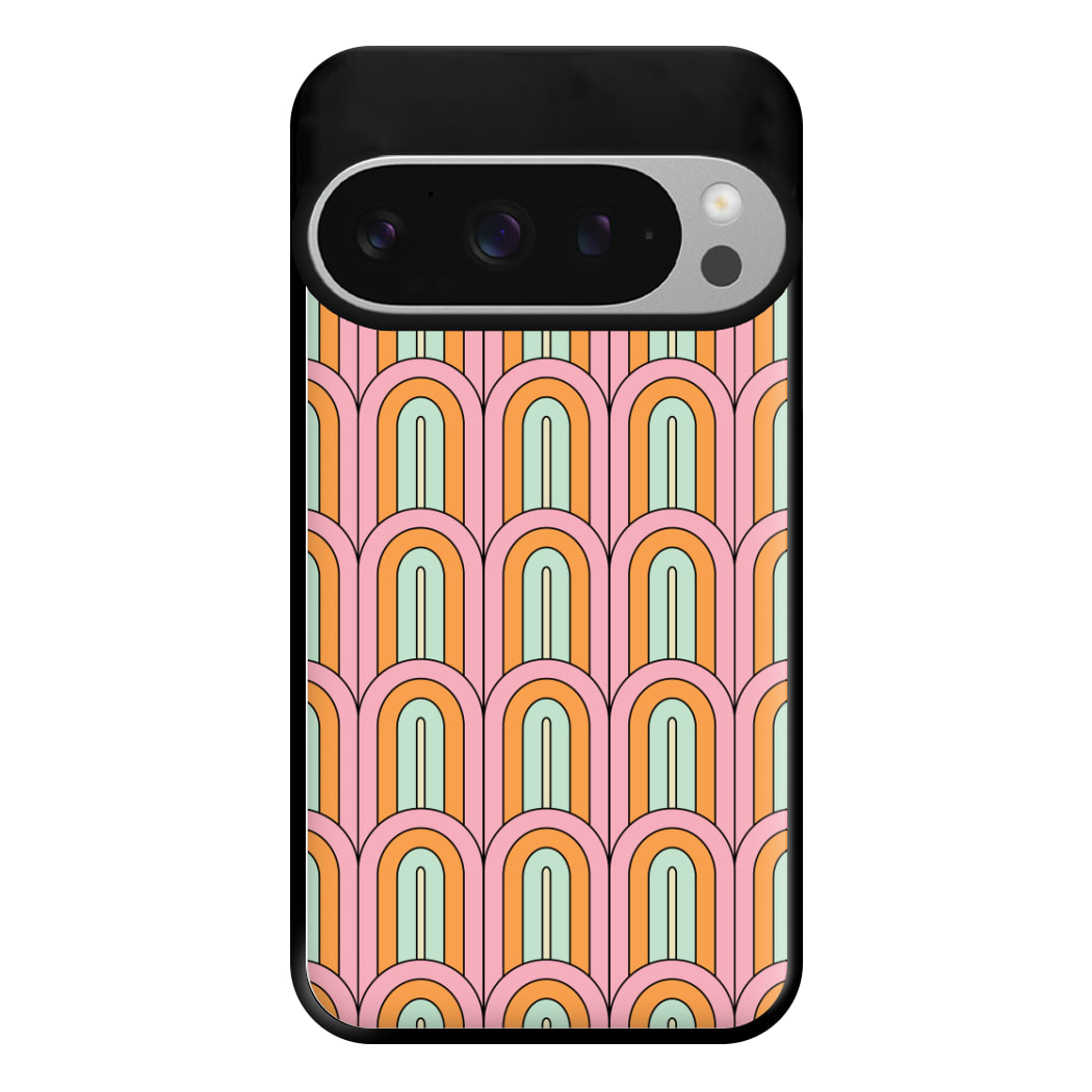 Pastel Retro Arches Pattern Phone Case for Google Pixel 9 Pro XL