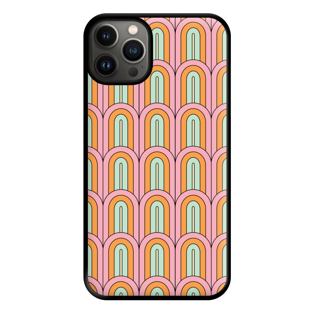 Pastel Retro Arches Pattern Phone Case for iPhone 13