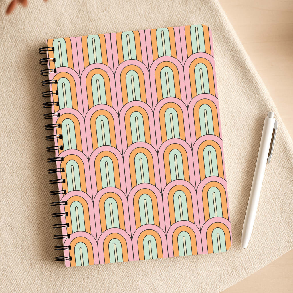Pastel Retro Arches Pattern Notepad