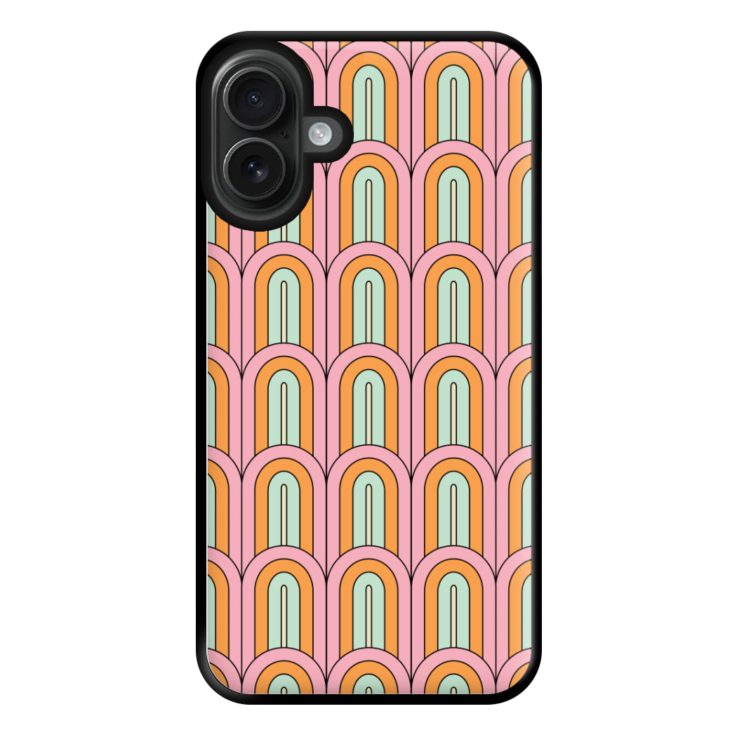 Pastel Retro Arches Pattern Phone Case for iPhone 16 Plus