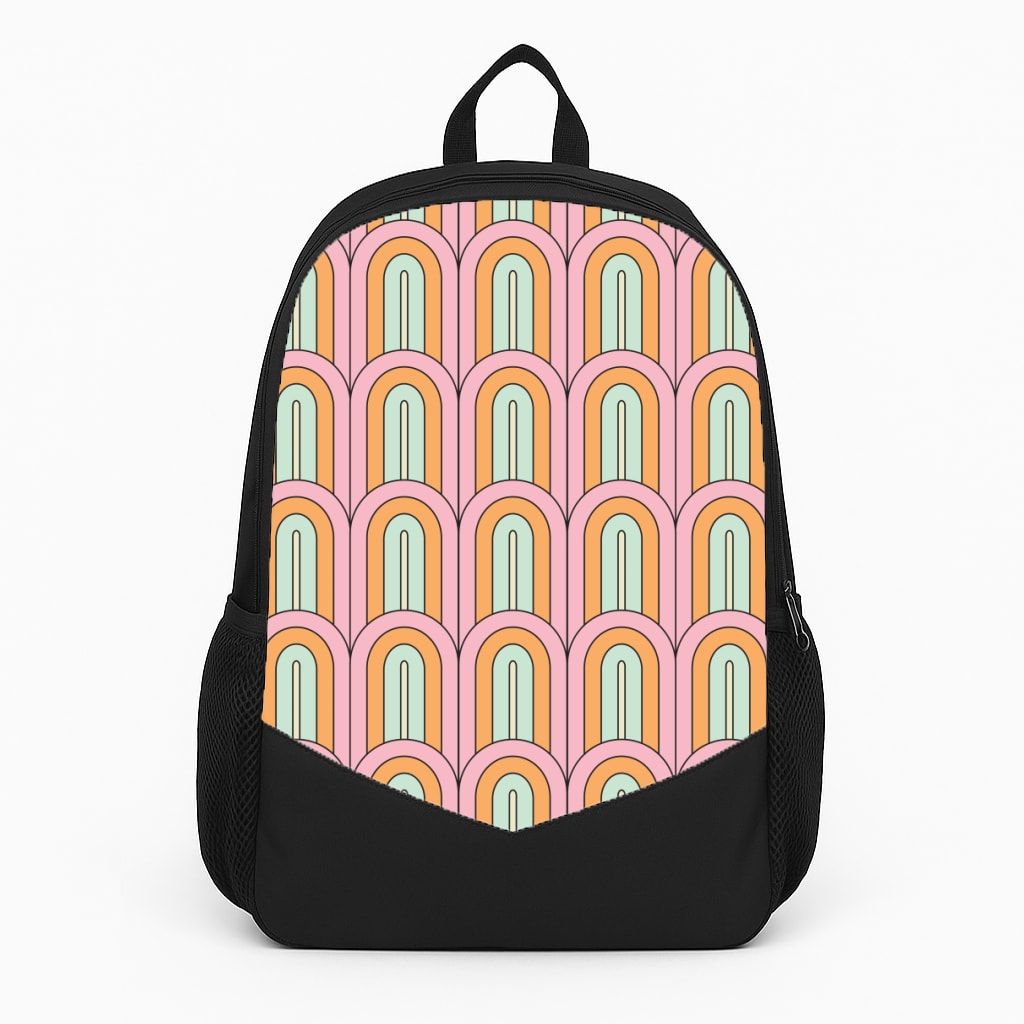 Pastel Retro Arches Pattern Backpack