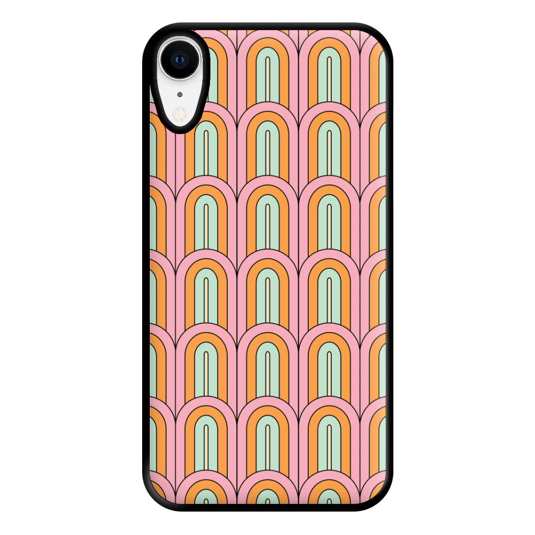 Pastel Retro Arches Pattern Phone Case for iPhone XR