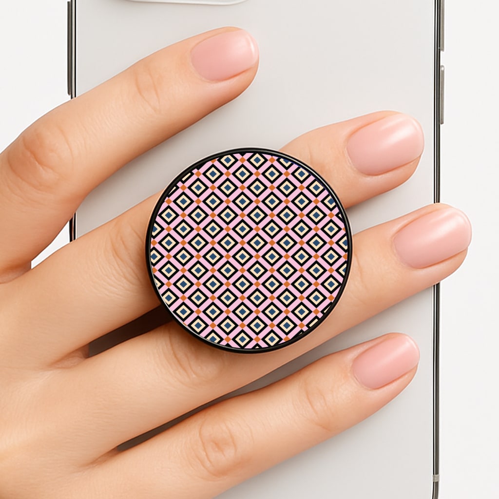 Retro Diamonds Pattern Phone Grip