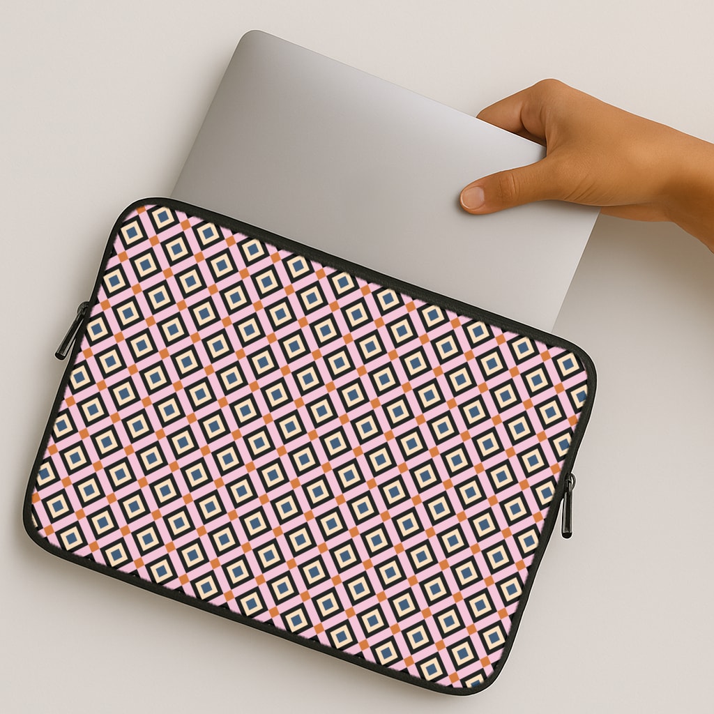 Retro Diamonds Pattern MacBook Case
