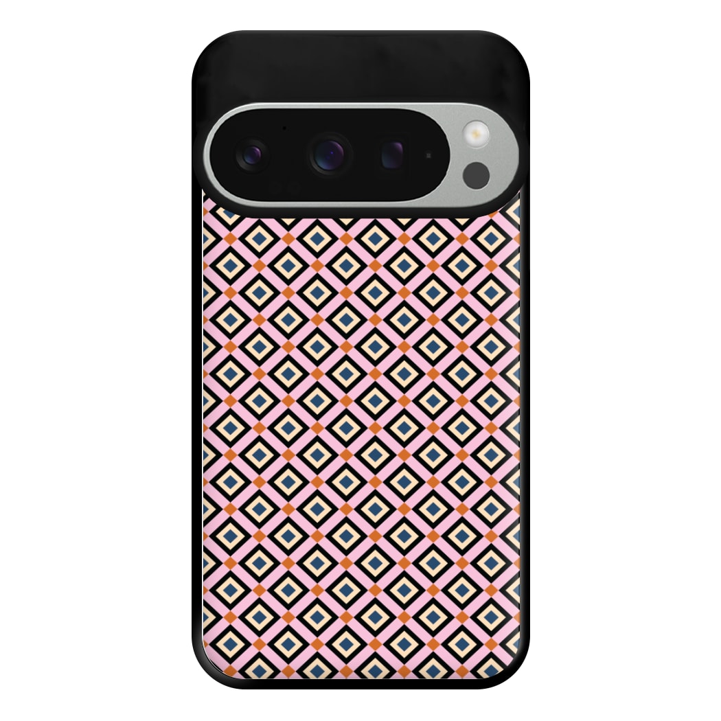 Retro Diamonds Pattern Phone Case for Google Pixel 9 Pro XL