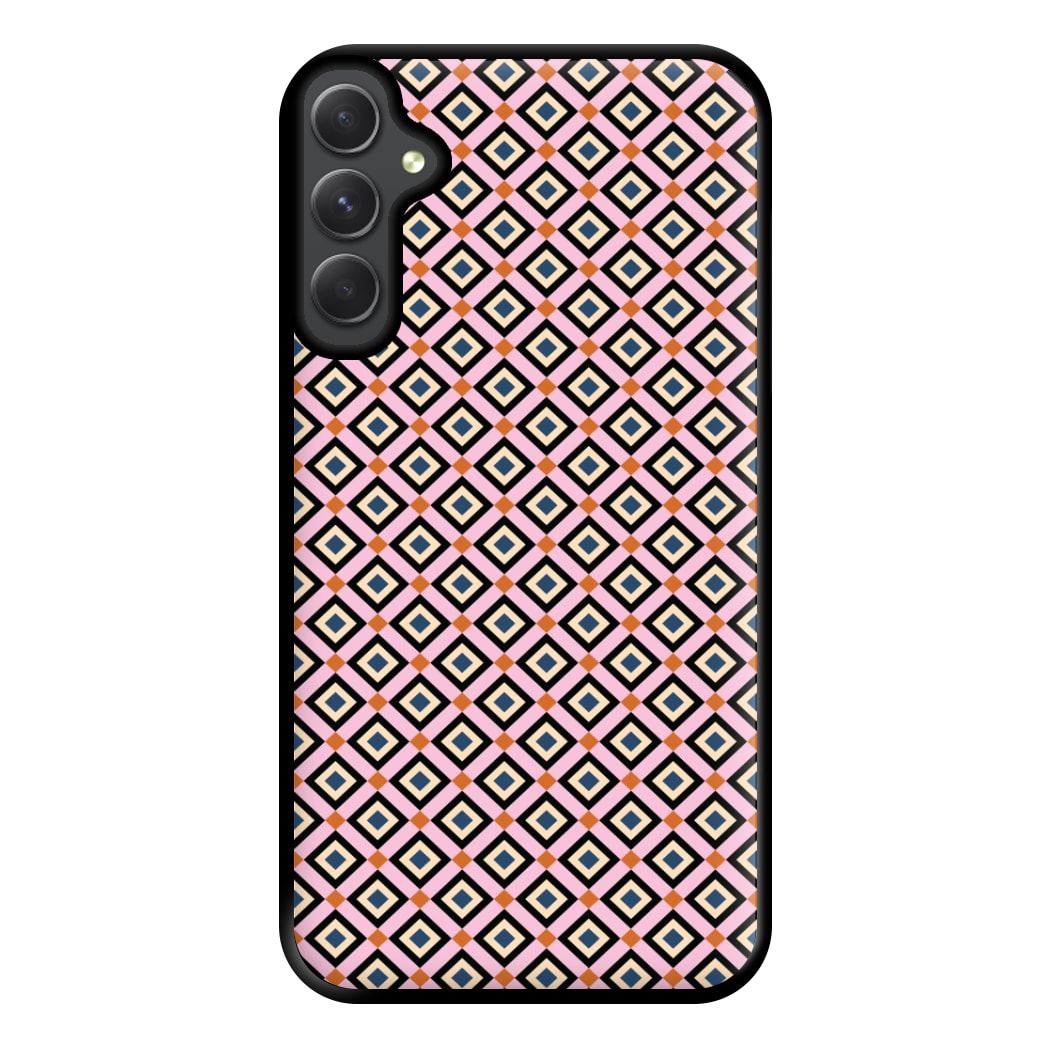Retro Diamonds Pattern Phone Case for Galaxy A14