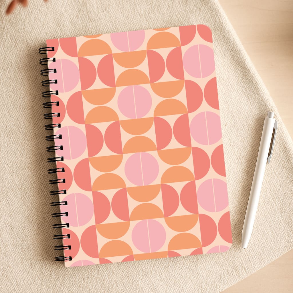 Retro Semi Circles Pattern Notepad