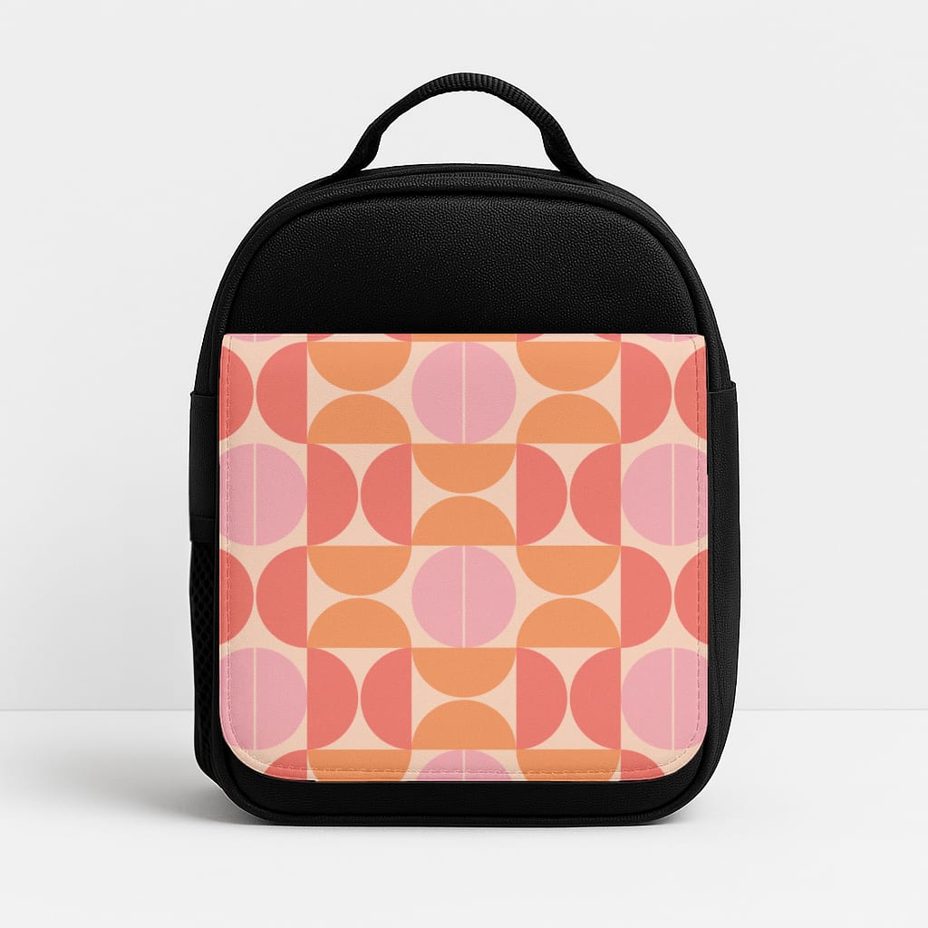 Retro Semi Circles Pattern Insulated Lunchbox