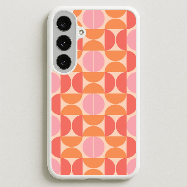 Retro Semi Circles Pattern Phone Case for Galaxy S25FE