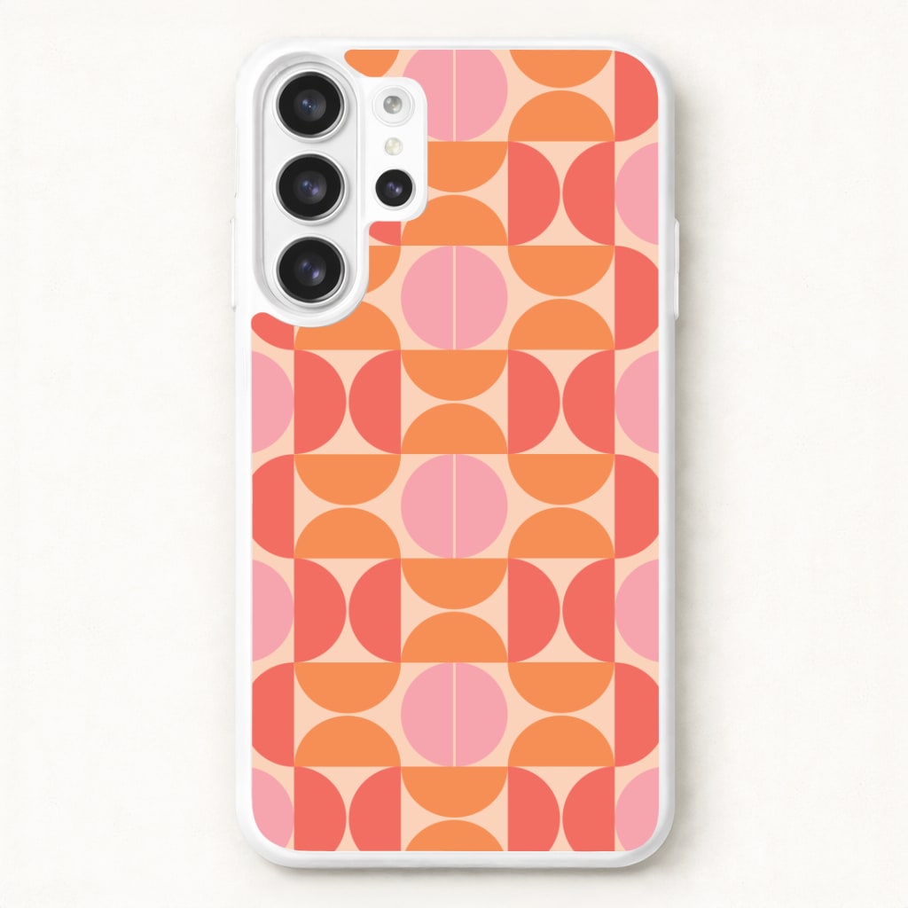 Retro Semi Circles Pattern Phone Case for Galaxy S26 Ultra