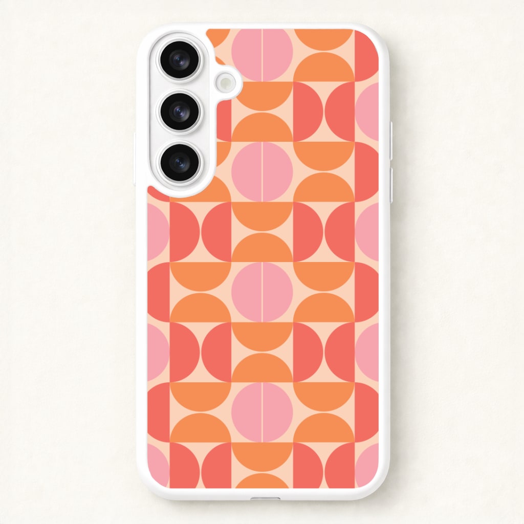 Retro Semi Circles Pattern Phone Case for Galaxy S26 Plus