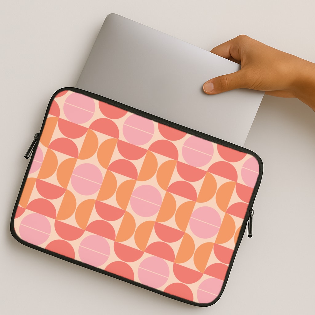 Retro Semi Circles Pattern MacBook Case
