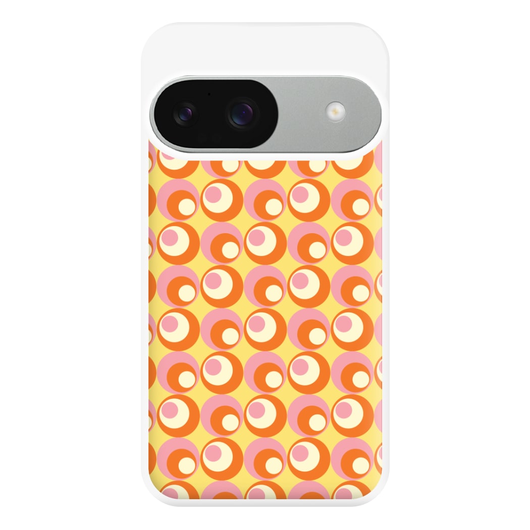 Colourful Circles Retro Pattern Phone Case for Google Pixel 9 / 9 Pro