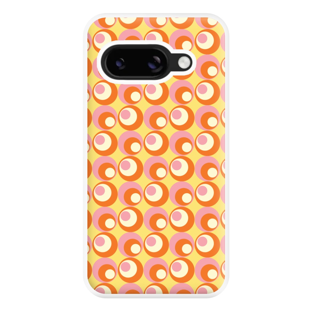 Colourful Circles Retro Pattern Phone Case for Google Pixel 8a