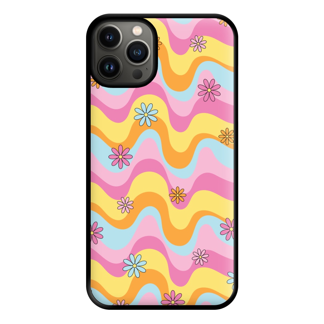 Summer Waves Retro Pattern Phone Case for iPhone 13