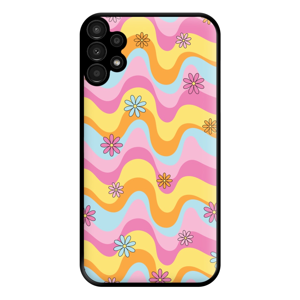 Summer Waves Retro Pattern Phone Case for Galaxy A13