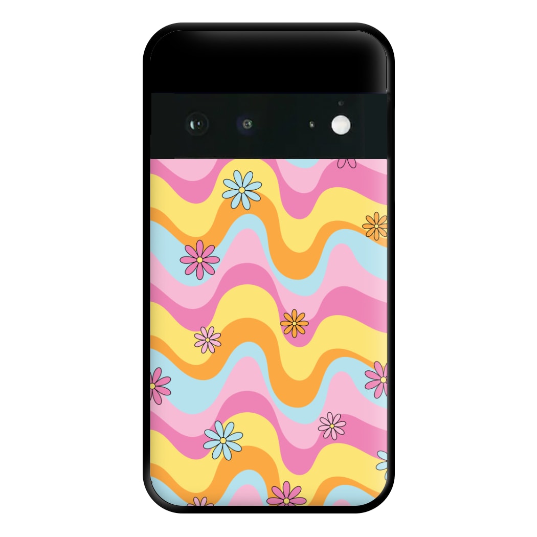 Summer Waves Retro Pattern Phone Case for Google Pixel 6a