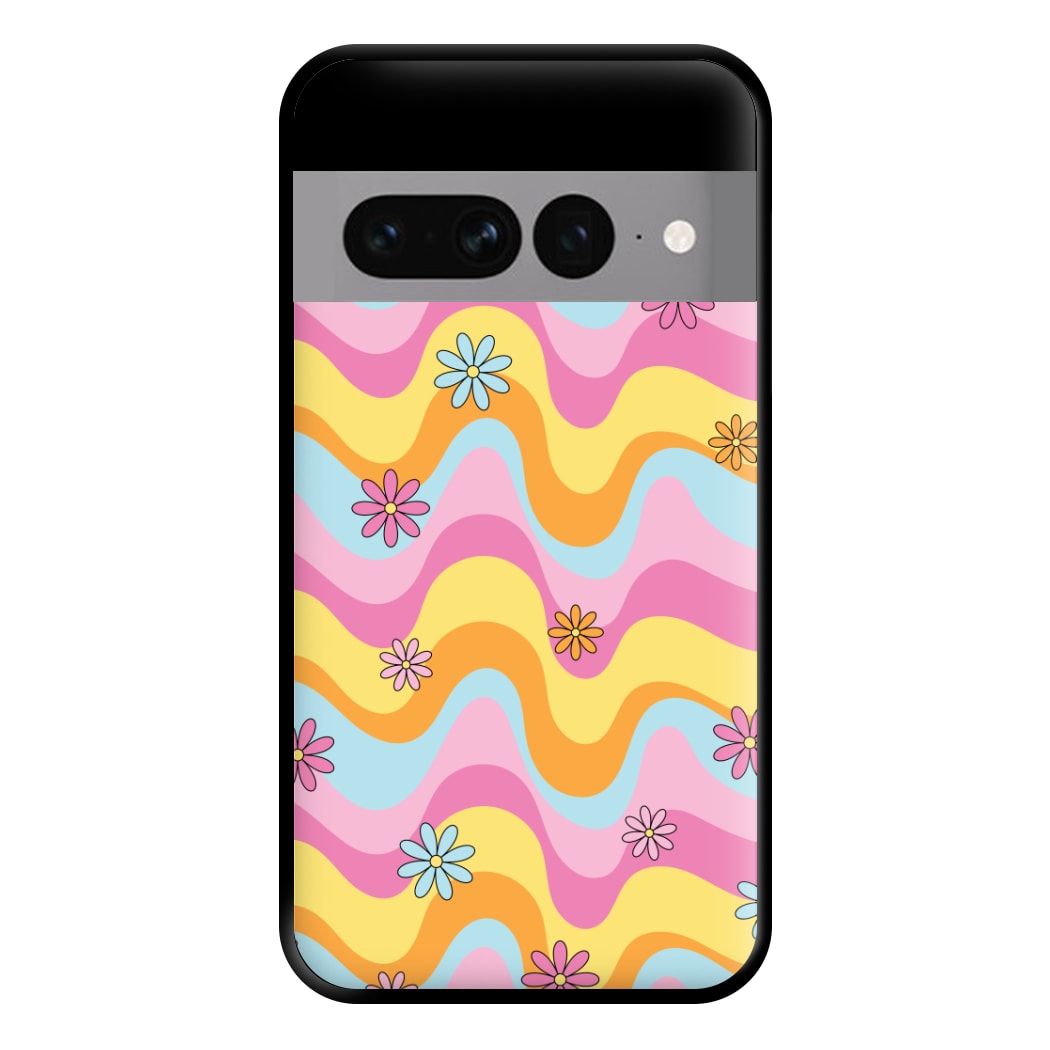 Summer Waves Retro Pattern Phone Case for Google Pixel 7 Pro