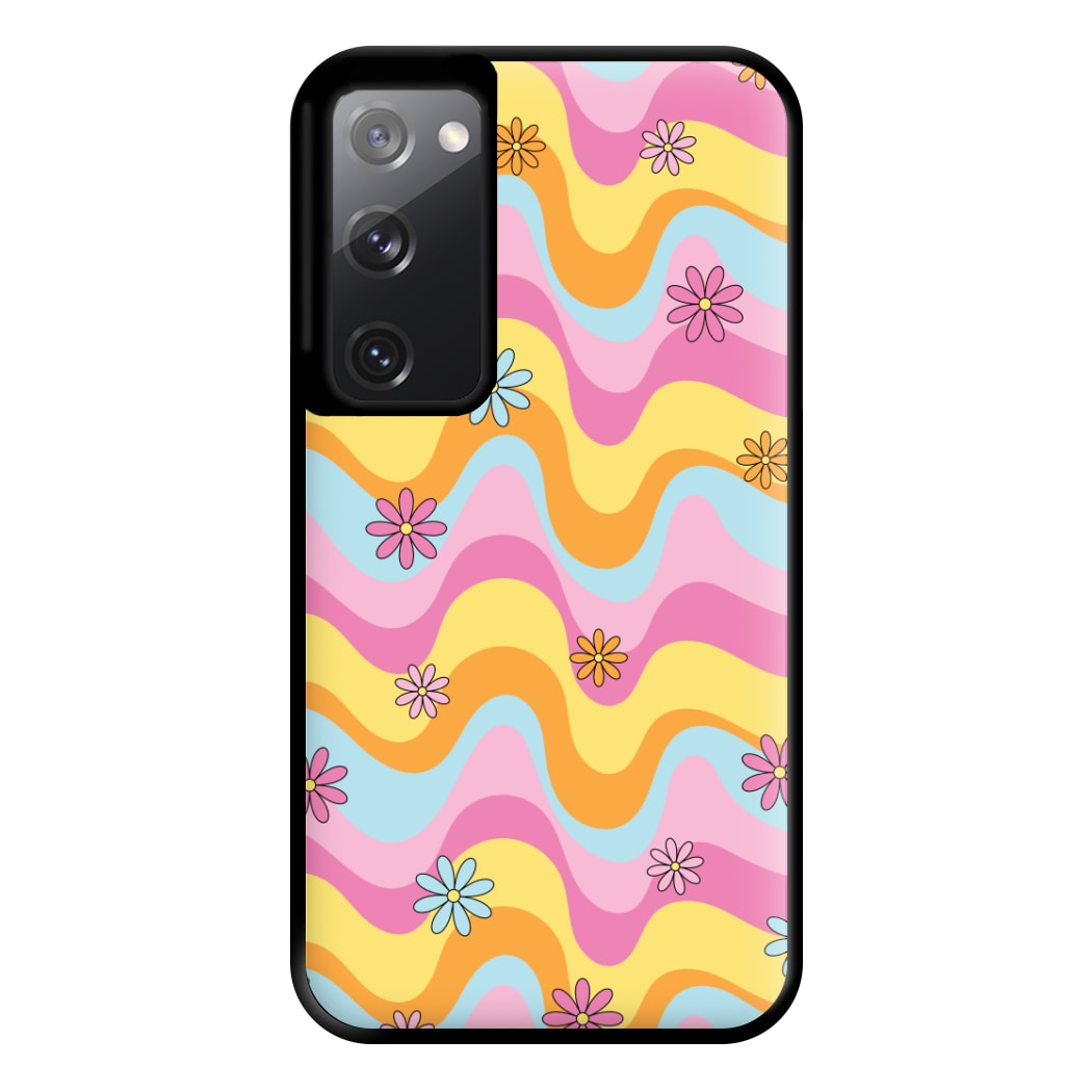 Summer Waves Retro Pattern Phone Case for Galaxy S20FE