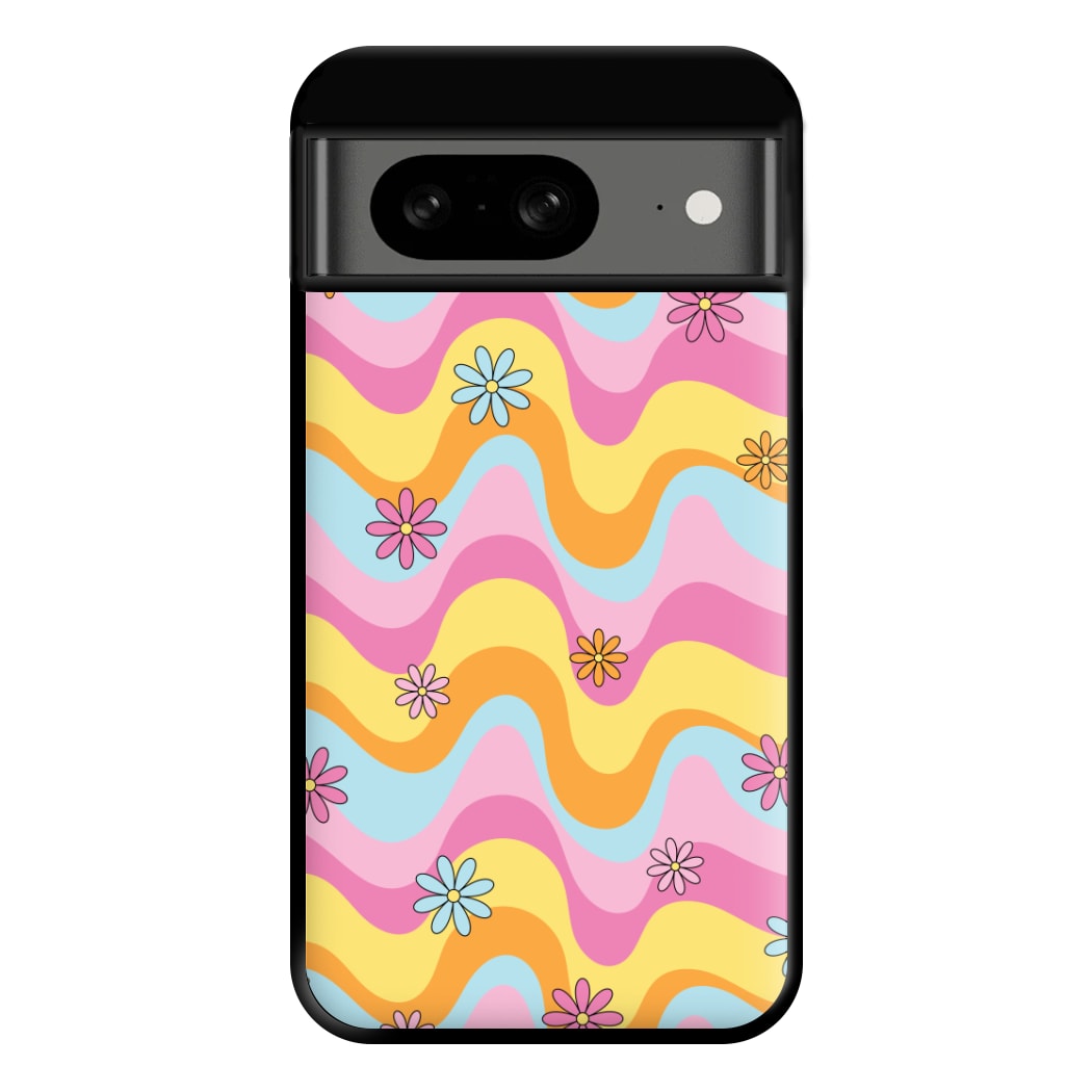 Summer Waves Retro Pattern Phone Case for Google Pixel 8