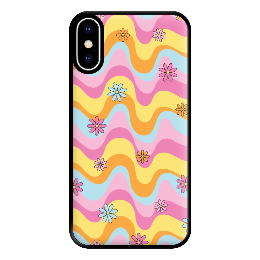 Summer Waves Retro Pattern Phone Case for iPhone XS Max