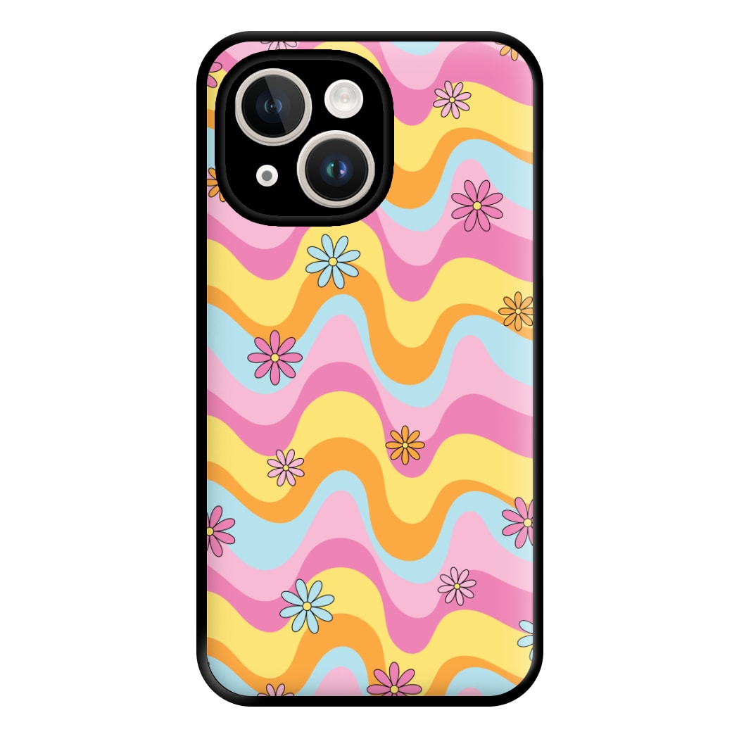 Summer Waves Retro Pattern Phone Case for iPhone 14 Plus
