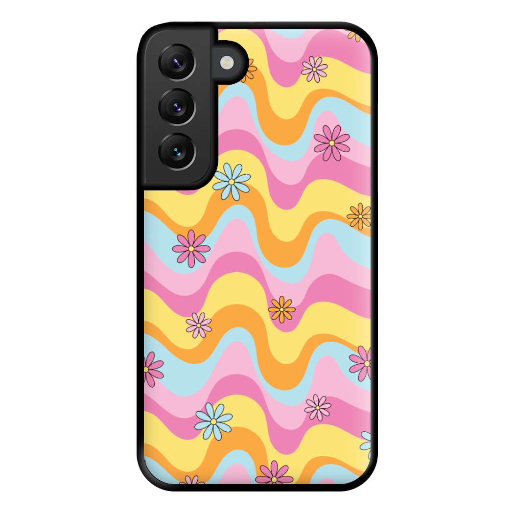 Summer Waves Retro Pattern Phone Case for Galaxy S22 Plus