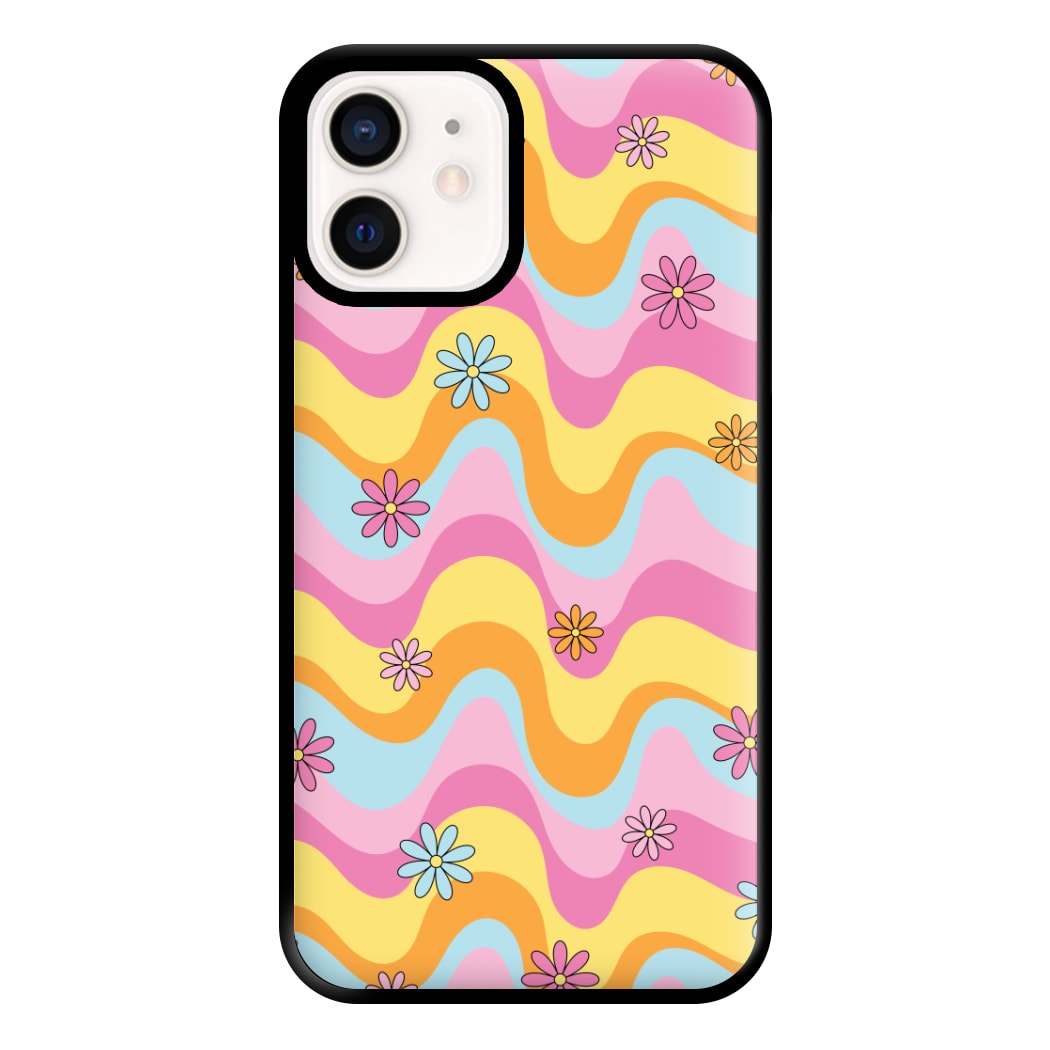 Summer Waves Retro Pattern Phone Case for iPhone 13 Mini