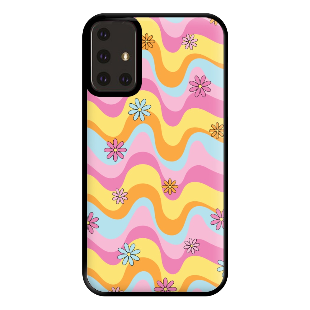 Summer Waves Retro Pattern Phone Case for Galaxy A71