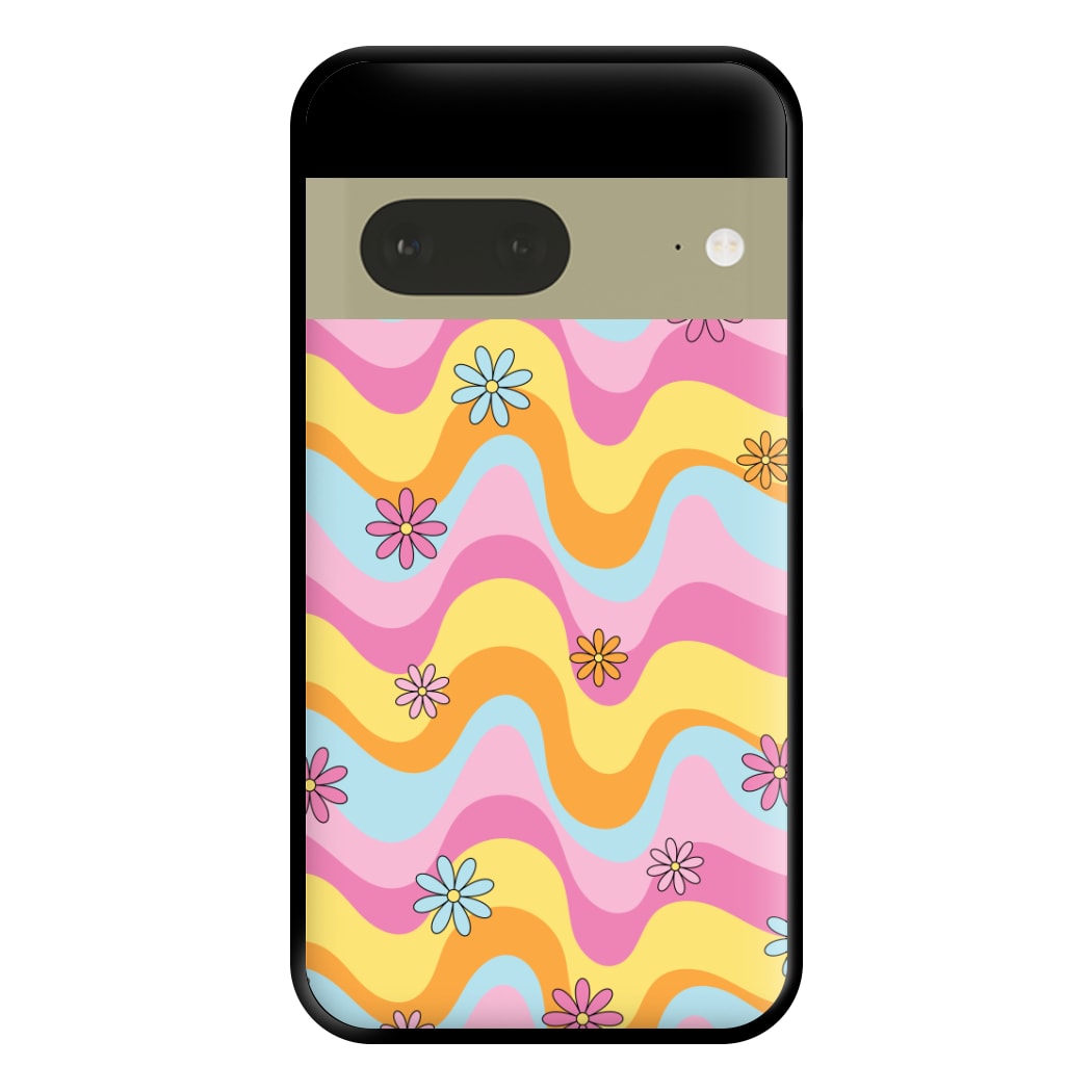 Summer Waves Retro Pattern Phone Case for Google Pixel 7a