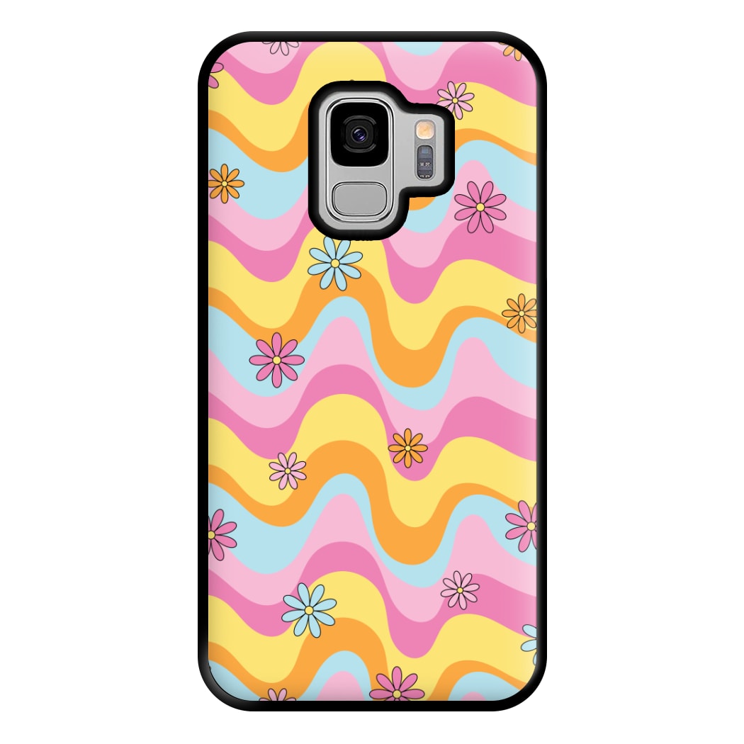 Summer Waves Retro Pattern Phone Case for Galaxy S9 Plus
