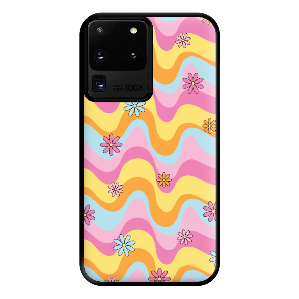 Summer Waves Retro Pattern Phone Case for Galaxy S20 Ultra