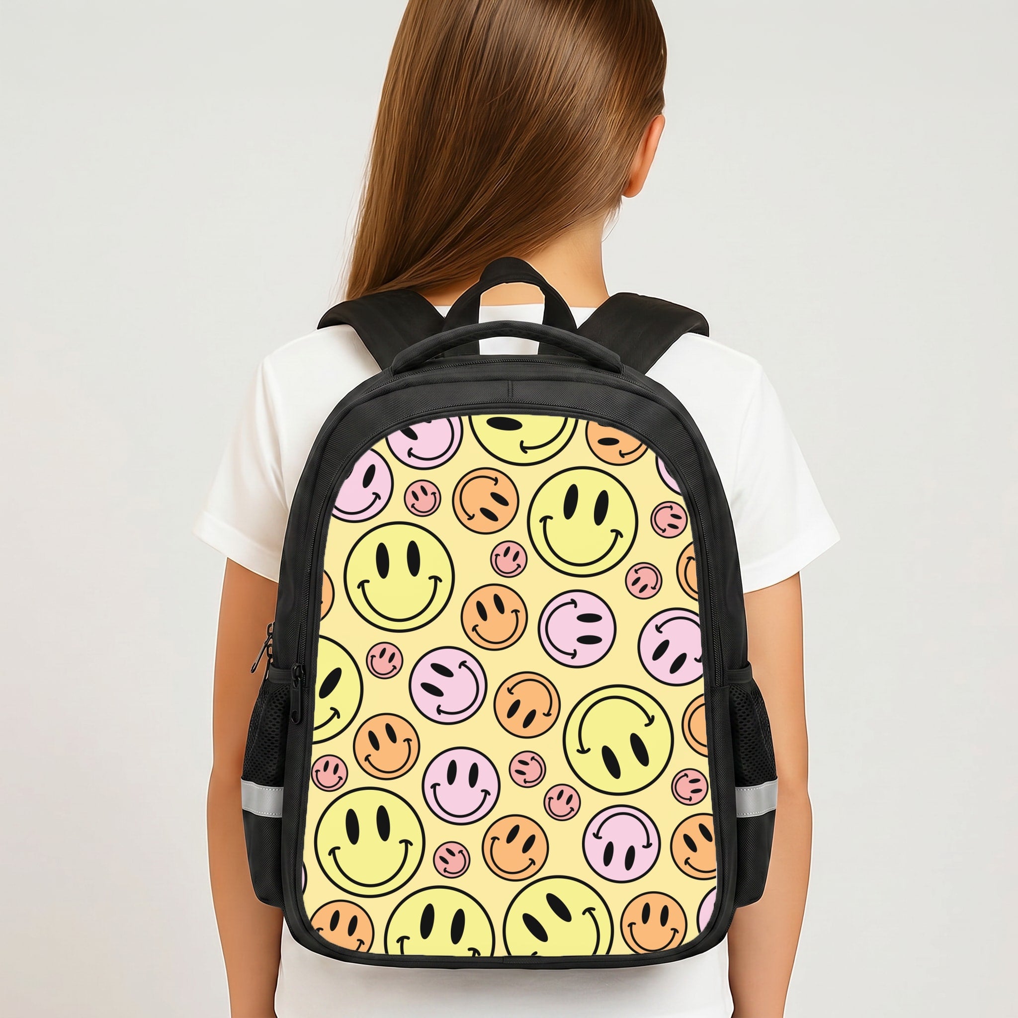 Retro Smileys Pattern Backpack
