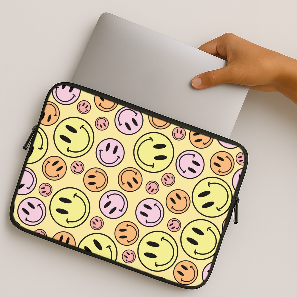 Retro Smileys Pattern MacBook Case